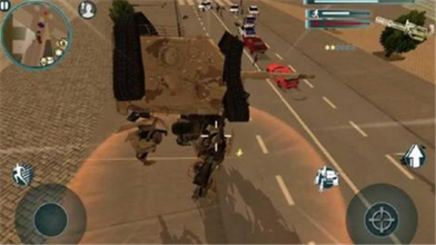 沙漠型主战坦克变形机器人